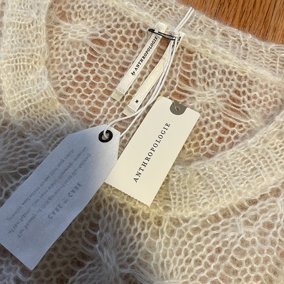 Ivory Anthropologie sweater - Picture 4 of 8